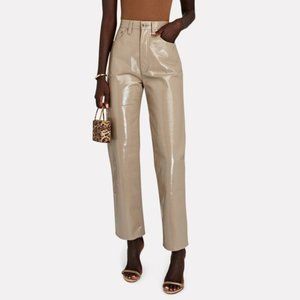 AGOLDE Quail Patent Recycled Leather 90s Pinch Waist Pants